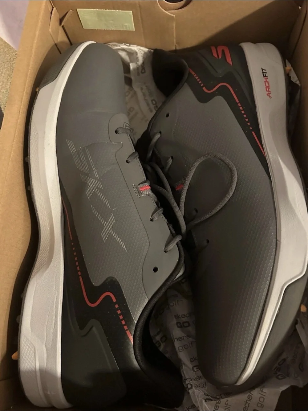 Skechers Go Golf Elite Vortex Rival 214139-CHAR Charcoal Men Golf Shoe 12.5